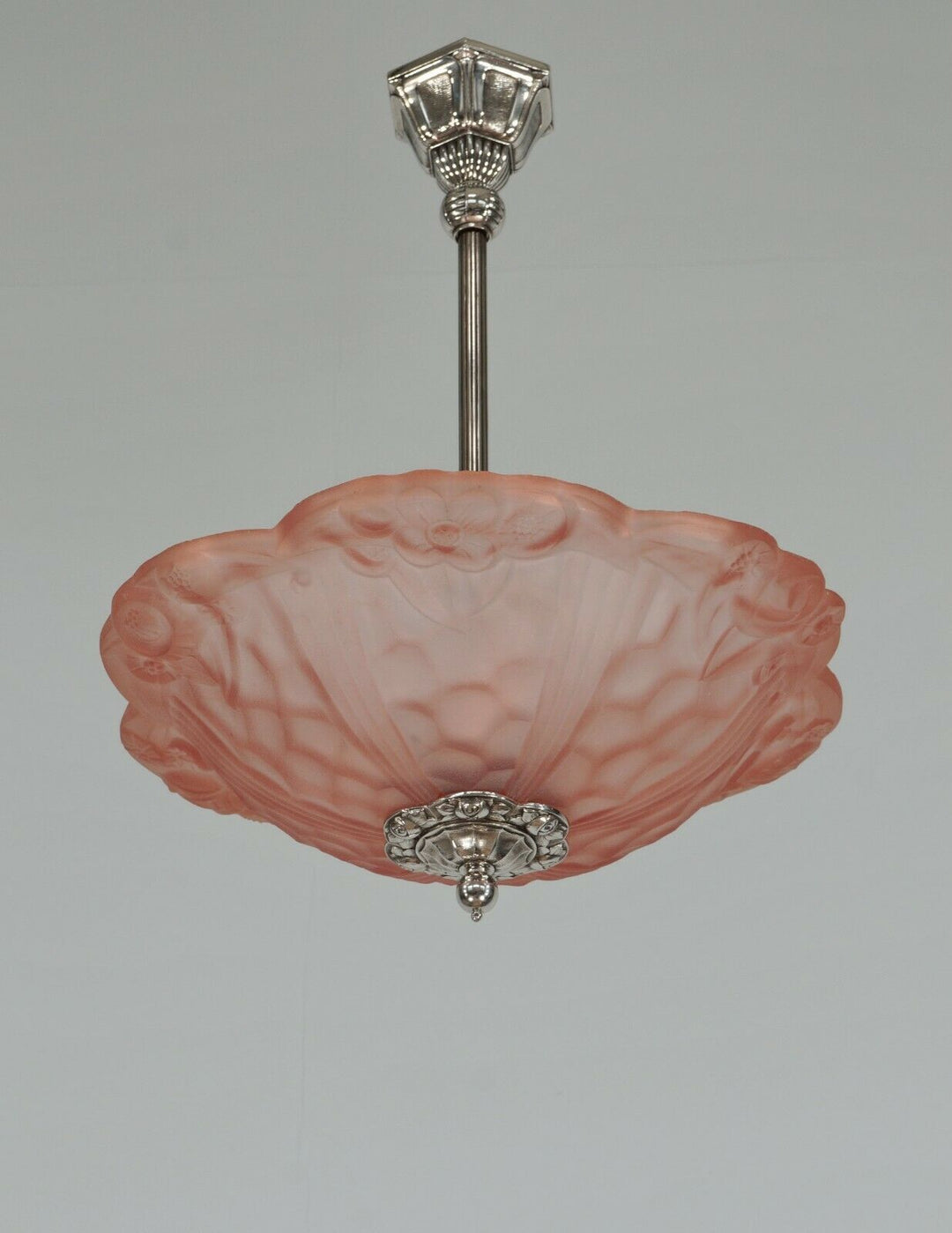 DEGUÉ : FRENCH 1930 ART DECO PENDANT .... chandelier 1925 lamp muller era France