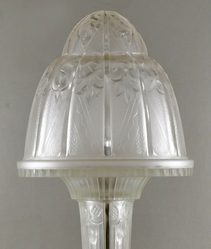 エティエ・ヴァンソン　非常に優れたアールデコランプ　1930年　フランス製