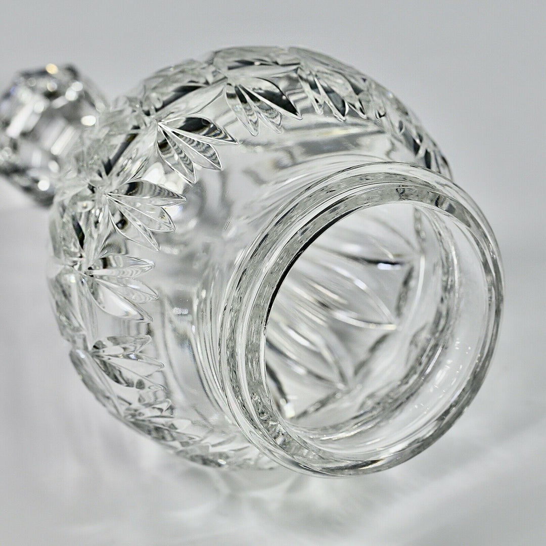 Antique French Baccarat clear crystal Urn Vase on gilt bronze Dolphins base