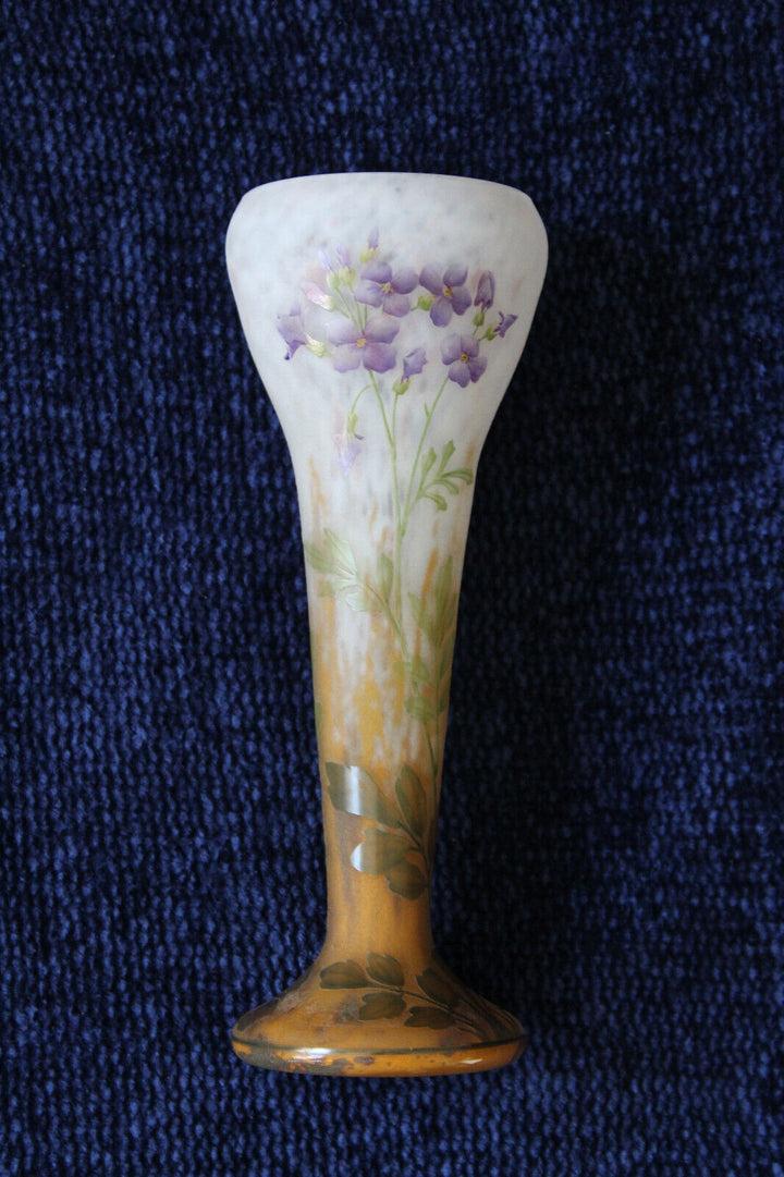 ドーム兄弟(DAUM NANCY)大根の花のトランペット型花瓶 1900年代