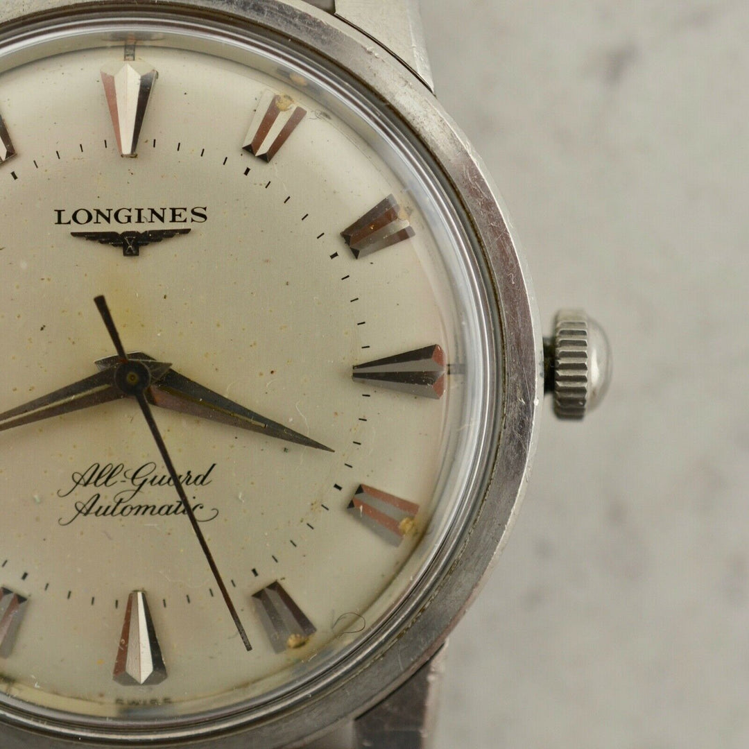 1956年　ヴィンテージ ロンジン オールガード　オートマチック　コンクエスト　腕時計　19AS 参考番号9006 スチール製