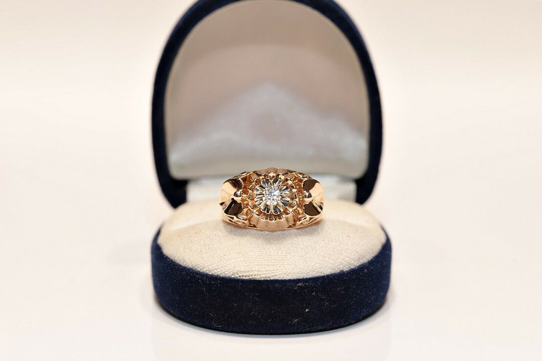 アンティーク オリジナル 18K ナチュラルダイヤモンドのヴィクトリアンリング