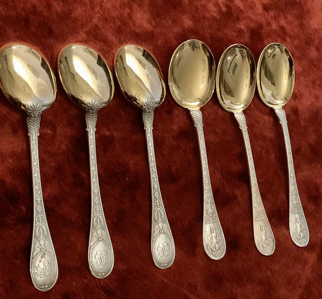 Odiot Napoleon silver serving set 59 pieces