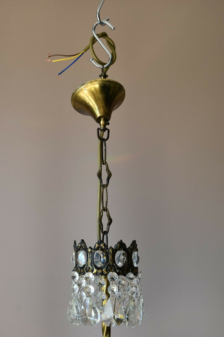 French Empire Antique / Vintage Crystal Chandelier, Home İnterior Lamp Pendant