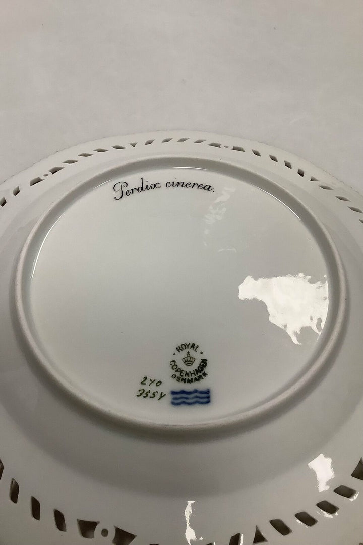 Royal Copenhagen Flora Danica Hunting Breakfast plate No 20/3554 with openwork