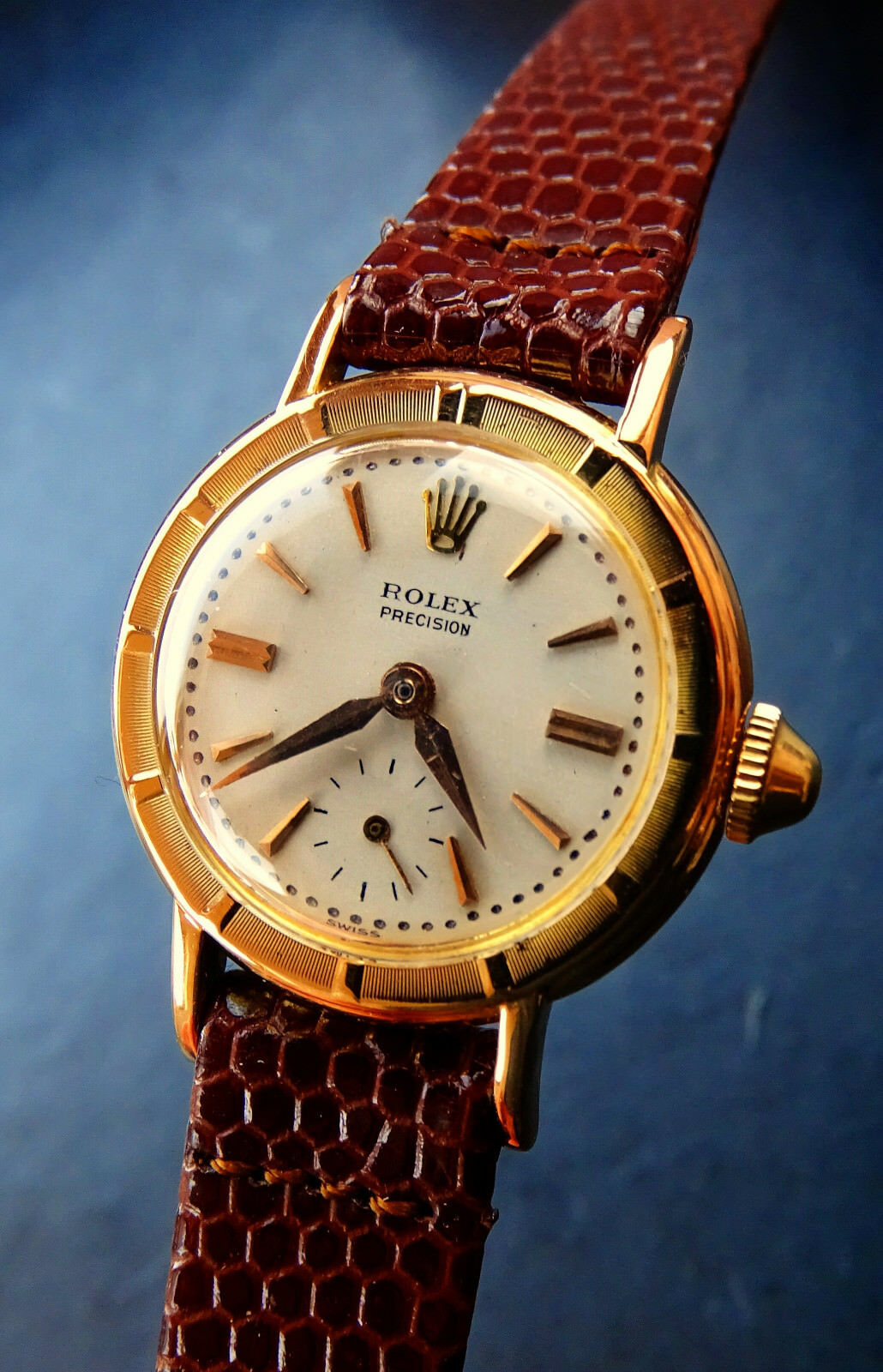 Rolex ♛ Precision 8823 Pink Gold 18C 750 Vintage Ledie's Luxury Watch 1950 Box