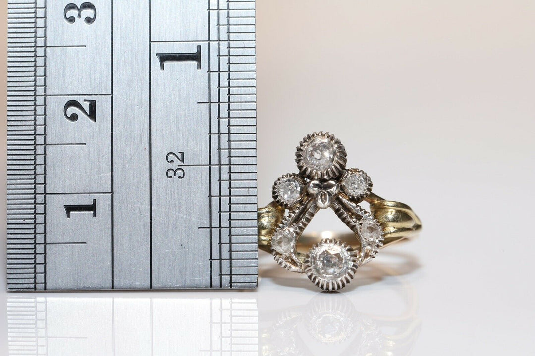 ヴィクトリアン 14K ナチュラルダイヤモンドのリング