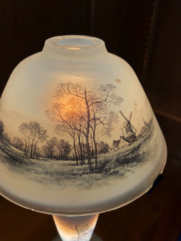 Early 20th Century Daum Nancy Enamled Cameo Glass Lamp