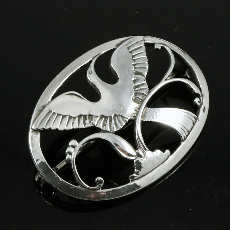Georg Jensen. Sterling Silver Brooch #238. 1933-44 Hallmarks.