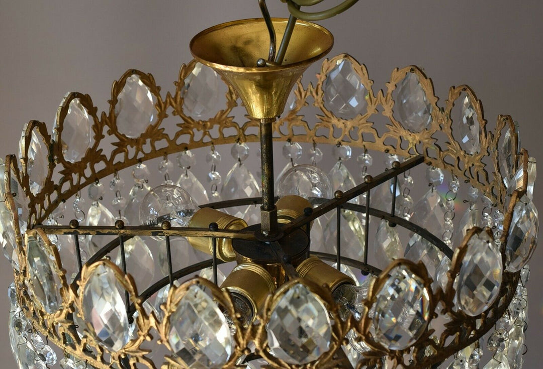 アンティーク/フラッシュクリスタルシャンデリア、低い天井用の照明