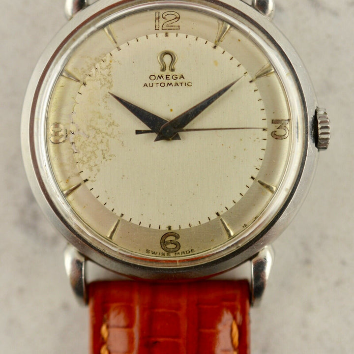 C.1950 ヴィンテージ オメガ 自動式 カラトラバ 腕時計 Cal. Ω 351 型番 2445-1 スチール製