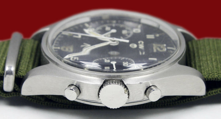 CWC Military Chronograph British Army RAF Royal Navy Vintage D Shape Wrist Watch