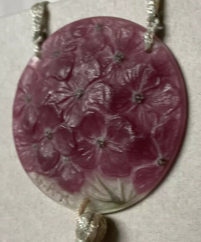 GABRIEL ARGY ROUSSEAU PATE DE VERRE GLASS PENDANT "HYDRANGEAS" ART DECO NOUVEAU