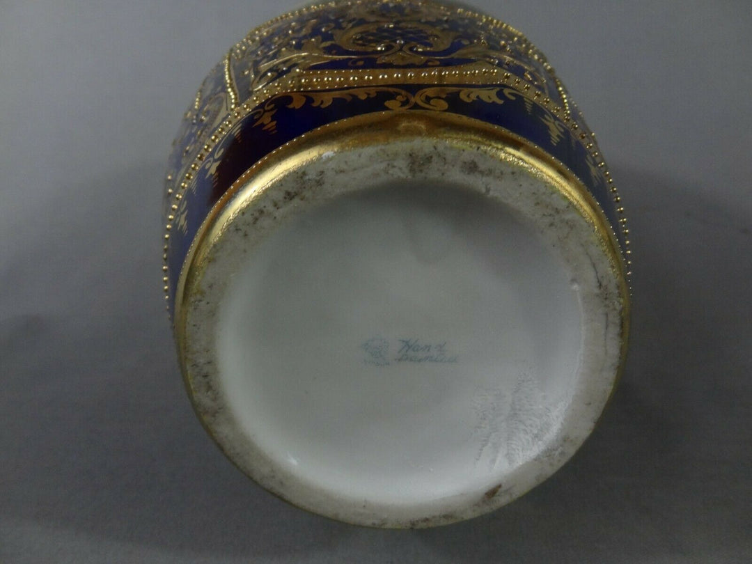 オールドノリタケ 金盛と白鳥とコバルトの花瓶 – アンティークテーブル