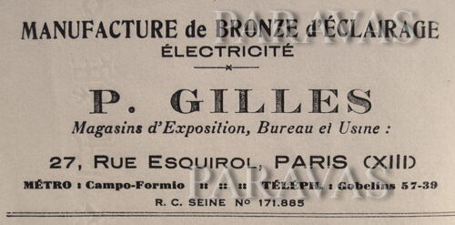 GILLES & MULLER FRERES : FRENCH ART DECO PENDANT flush mount 1930 chandelier