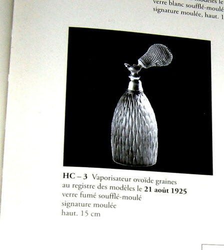 Rene Lalique 1925: "Graines" Atomizer for Unidentified Parfumeur. 4 1/2". RARE.