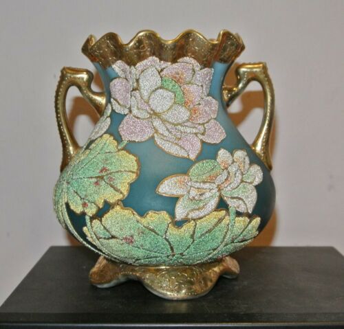 オールドノリタケ　コラレン　蓮の花の花瓶　