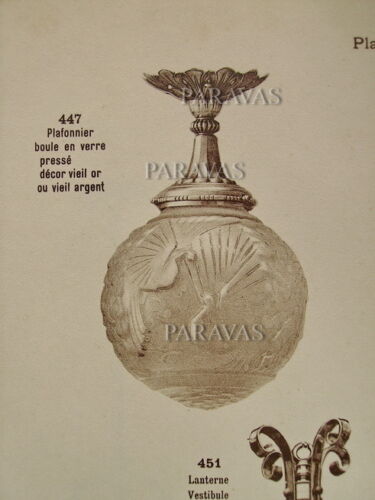 GILLES & MULLER FRERES : FRENCH ART DECO PENDANT flush mount 1930 chandelier