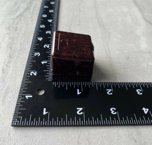 アンティーク（ヴィンテージ）チョコレートアールデコ リングボックス