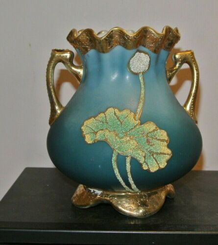 オールドノリタケ　コラレン　蓮の花の花瓶　