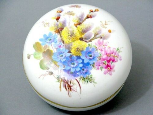 Meissen Art Deco große Deckeldose mit Braunsdorf Malerei Insekten & Goldrand マイセ