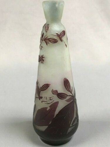 VERRERIE GALLE VASE PATE DE VERRE