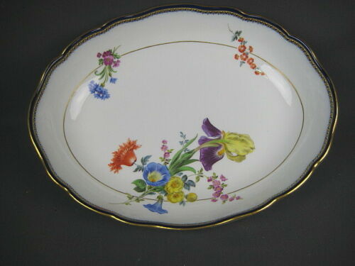 Meissen A-Kante Blumenbukett Grosse Ovale Anbietschale
