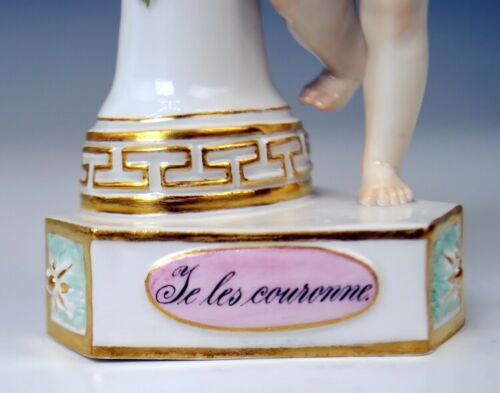 邁森 MEISSEN マイセン FIGUR DEVISENKIND MOTTO CHILD MICHEL V. ACIER MNR: F 3 UM 1860