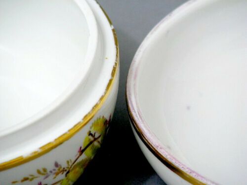 Meissen Art Deco große Deckeldose mit Braunsdorf Malerei Insekten & Goldrand マイセ