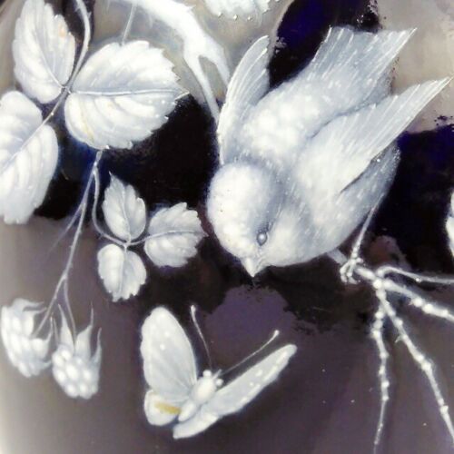 MINTON PATE SUR PATE WHITE ENAMELLED WITH BIRD JAPONISM URN JUG, circa 1880