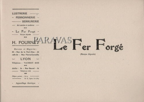 FOURNET & SCHNEIDER : FRENCH 1930 ART DECO LAMP . fer forgé HF France muller era