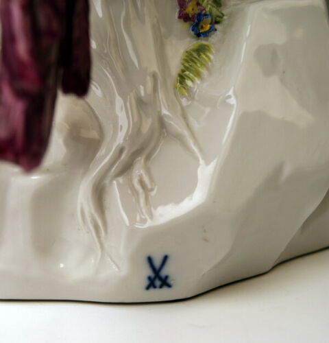 邁森 MEISSEN マイセン TIER FIGUR PAPAGEI BAUM KIRSCHEN PARROT KÄNDLER NR:77234 H:43 CM