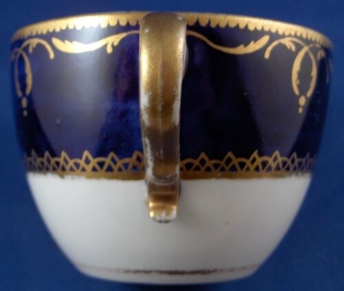 Antique 19thC English Spode Porcelain Bird Scene Cup & Saucer Scenic Porzellan
