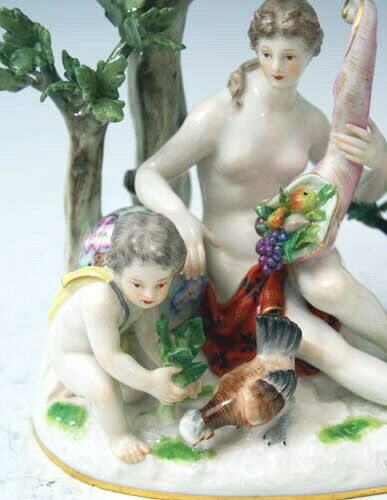 MEISSEN FIGUR GRUPPE ALLEGORIE DES WASSERS ALLEGORY OF WATER J.J. KAENDLER 1880