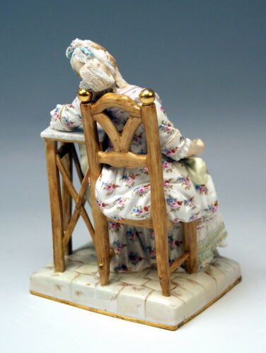 邁森 MEISSEN マイセン FIGUR SCHLAFENDE LOUISE SLEEPING LOUIS ACIER MNR: E 58 UM 1830