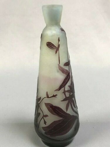 VERRERIE GALLE VASE PATE DE VERRE