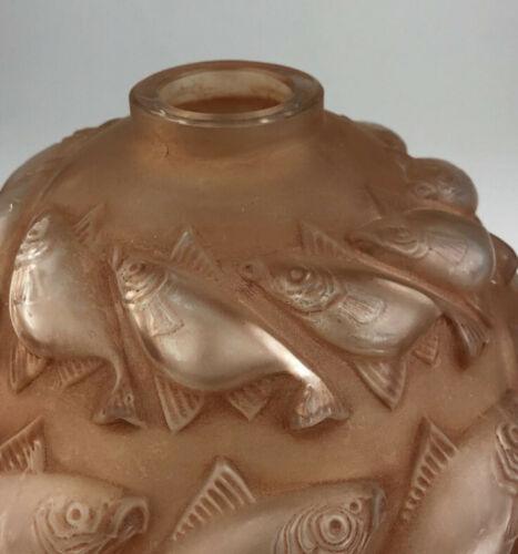 Rene Lalique Brown Sepia Cameret Vase