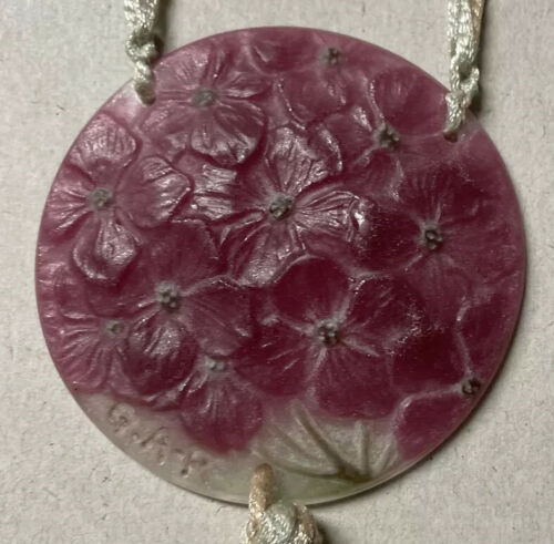 GABRIEL ARGY ROUSSEAU PATE DE VERRE GLASS PENDANT "HYDRANGEAS" ART DECO NOUVEAU