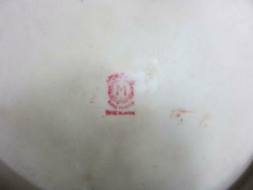Noritake pottery Clown Deco ashtray collection antique 10.5cm 1920s Red
