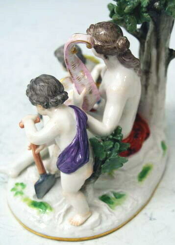 MEISSEN FIGUR GRUPPE ALLEGORIE DES WASSERS ALLEGORY OF WATER J.J. KAENDLER 1880