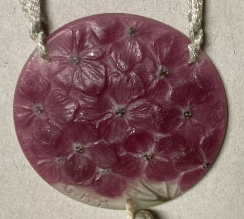 GABRIEL ARGY ROUSSEAU PATE DE VERRE GLASS PENDANT "HYDRANGEAS" ART DECO NOUVEAU