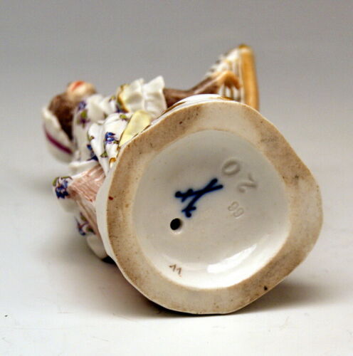 邁森 MEISSEN マイセン FIGUR AFFENKAPELLE HARFENISTIN MONKEY ORCHESTRA NR: 20 UM 1860