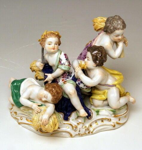 MEISSEN マイセン FIGUR EN JAHRESZEITEN GRUPPE 4 AMORETTEN SOMMER SUMMER MNR:2490