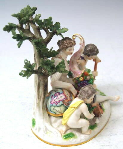 MEISSEN FIGUR GRUPPE ALLEGORIE DES WASSERS ALLEGORY OF WATER J.J. KAENDLER 1880