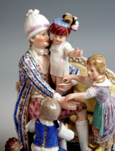 邁森 MEISSEN マイセン FIGUR GRUPPE GUTE VATER GOOD FATHER J.C.SCHÖNHEIT NR:H98 UM 1860