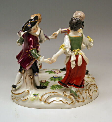 邁森 MEISSEN マイセン FIGUR GRUPPE GÄRTNER KINDER DER REIGEN KÄNDLER MNR: 2728 UM 1870