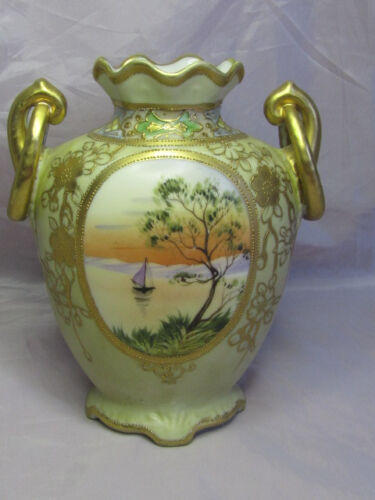 Noritake Nippon 6 7/8" Scenic Vase Mark #47