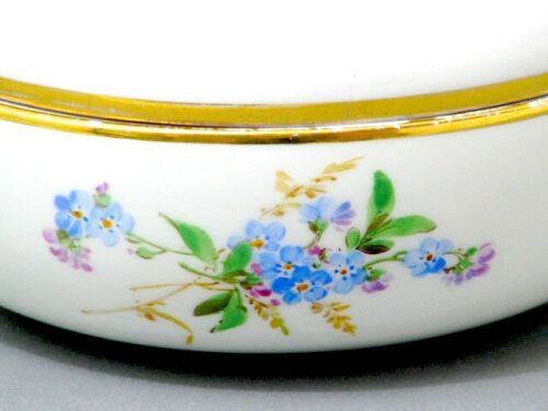 Meissen Art Deco große Deckeldose mit Braunsdorf Malerei Insekten & Goldrand マイセ