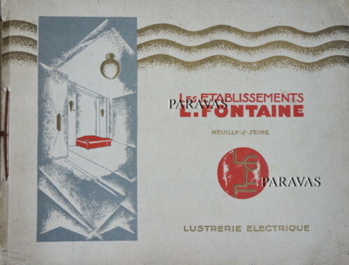 L'ELF & DEGUE : FRENCH 1930 ART DECO PENDANT CHANDELIER lamp muller era