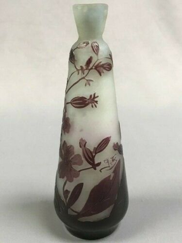VERRERIE GALLE VASE PATE DE VERRE
